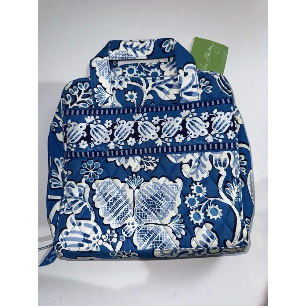 Vera Bradley Tech Organizer Case Blue Lagoon Make Up ? Travel Floral Paisley‎